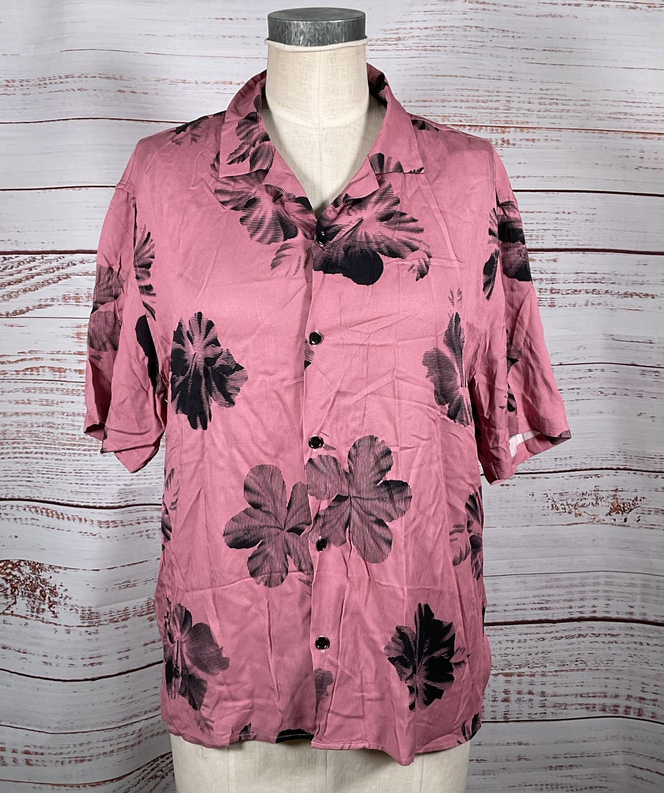 The Kooples Floral Print Shirt Pink L