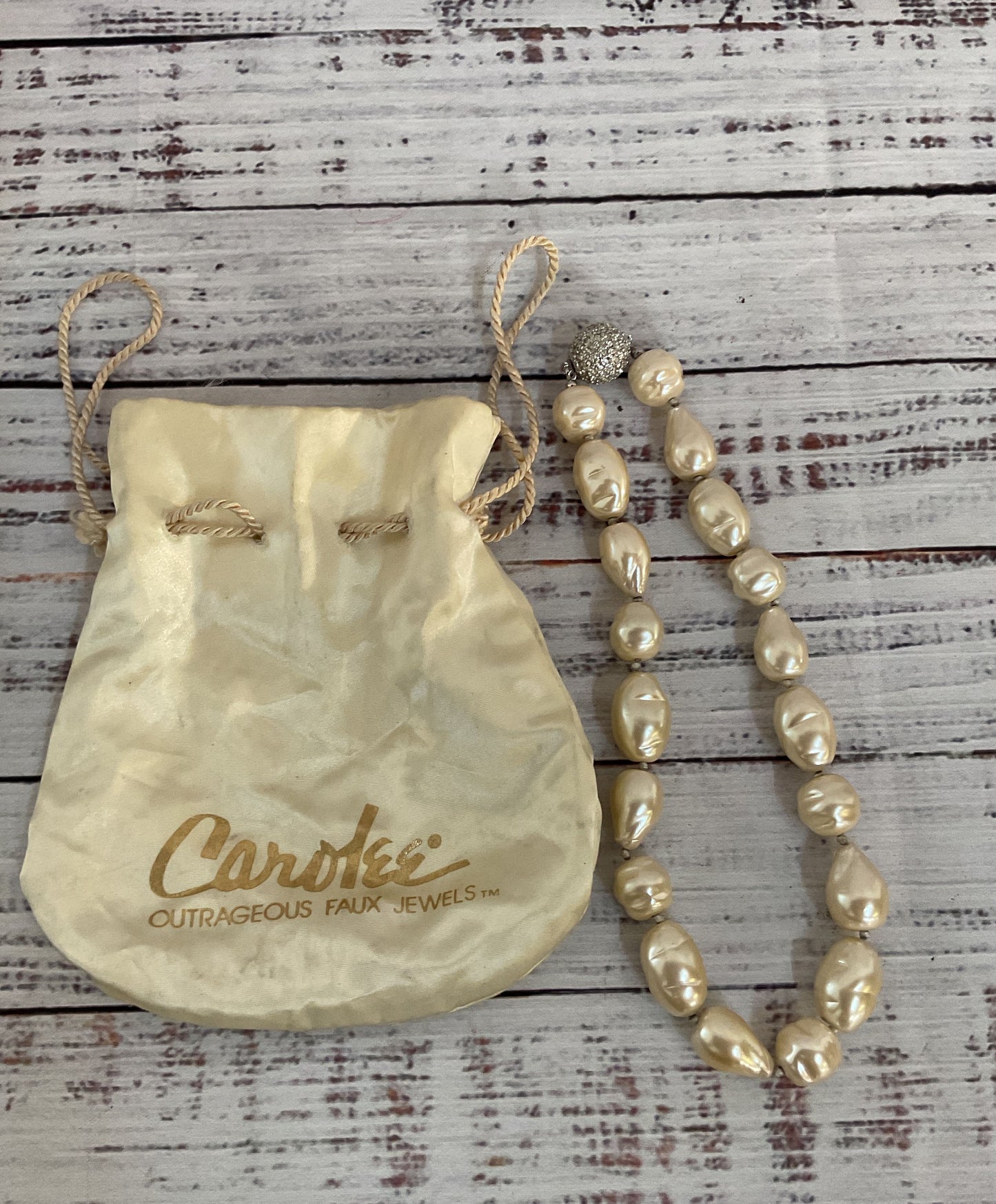 Vintage 14.5" Faux Baroque Pearl Necklace
