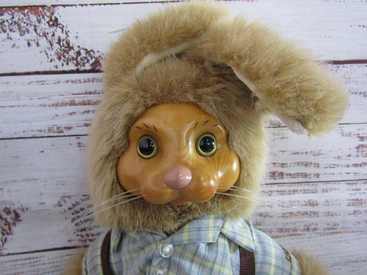 Robert Raikes Dylan Carved Wood Bunny Figurine