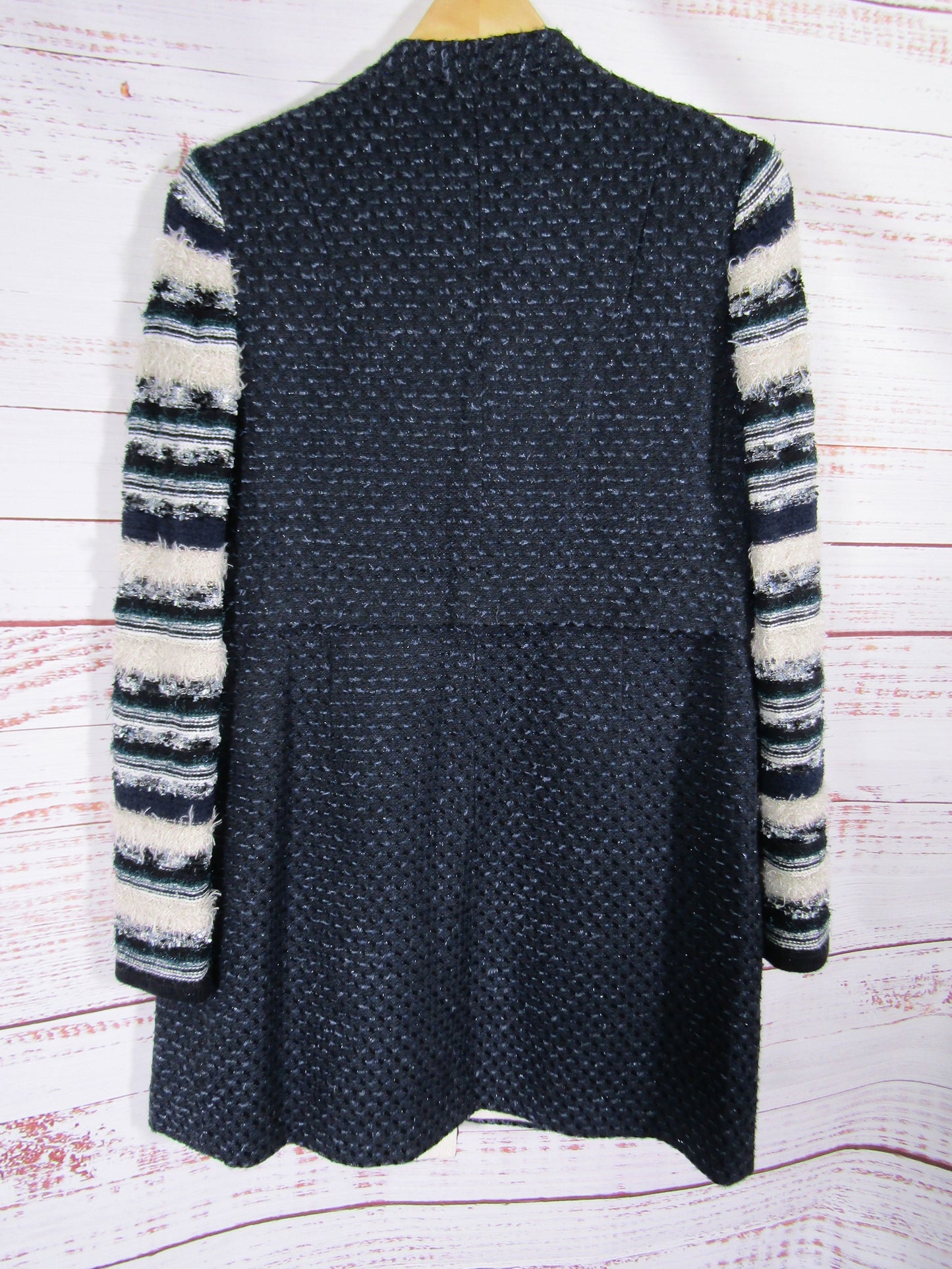 Mcginn for Nordstrom Women's Navy Blue Knit Coat Jacket Size 8