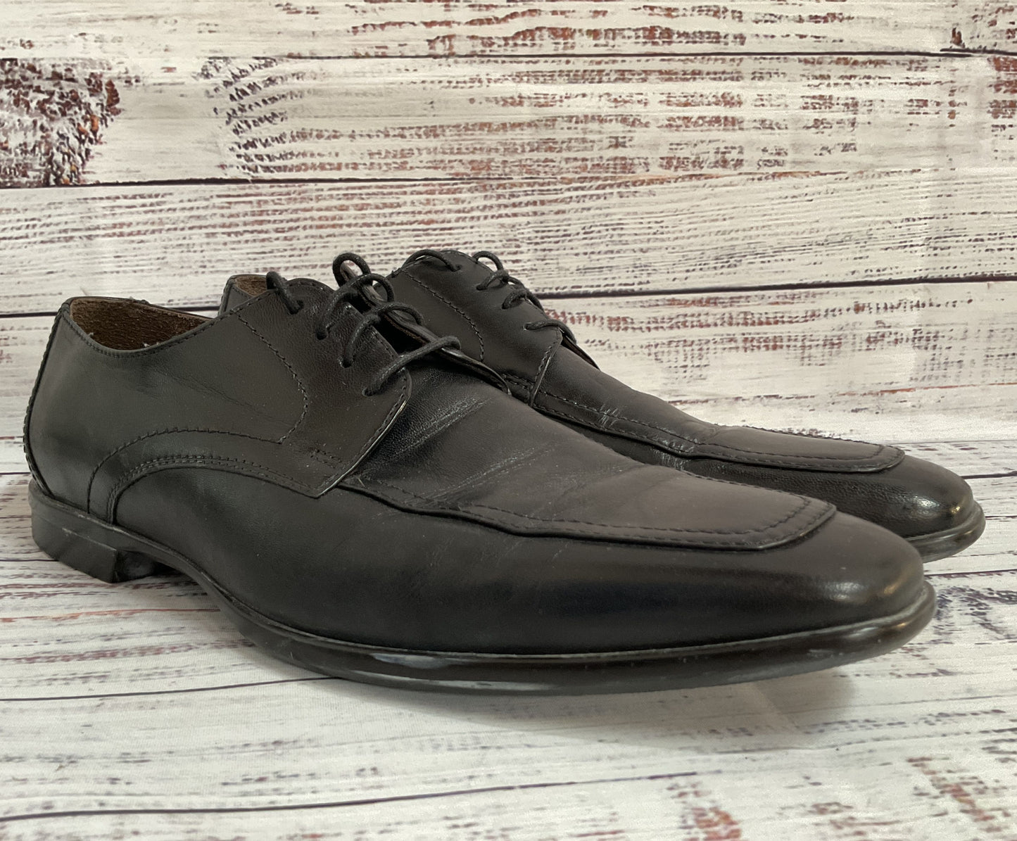 Bruno Magli Mianato Men's Black Leather Oxford Shoes Size 8.5 Made in Italy