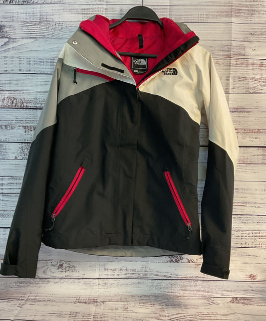 Women's The North Face Black with gray and white Jacket with hood Size XS