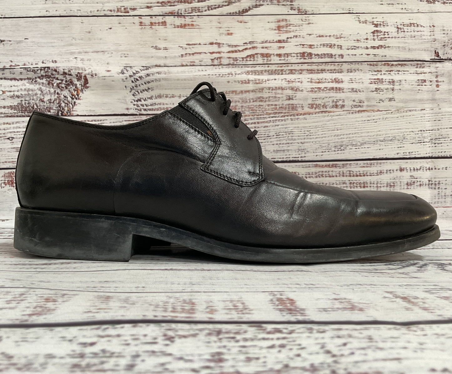 Bruno Magli Men's Black Leather Oxford Dress Shoes Size 8.5 Made in Italy