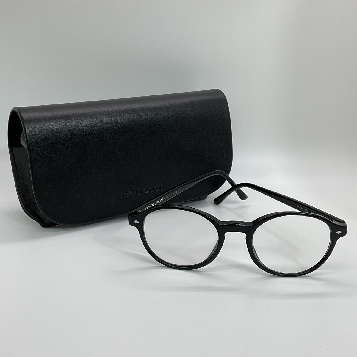 GIORGIO ARMANI AR7004 5001 Black Round Eyeglasses- 49[ ]19 145 (FRAMES ONLY)
