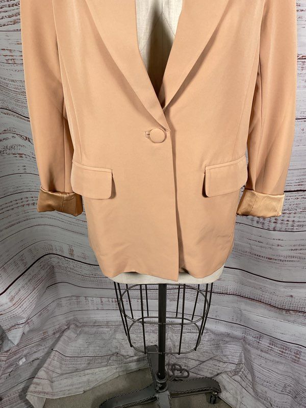 Camila Coelho Women's Blazer Jacket Polyester Brown Size S