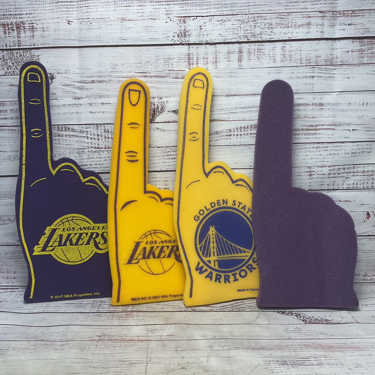 LA Lakers Phoenix Suns Golden State Warriors NBA Basketball Foam Finger Lot Of 4