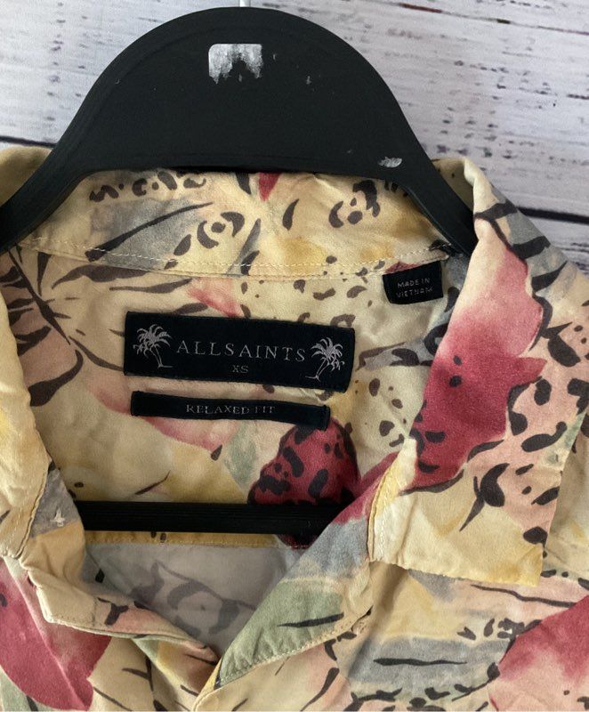 Men's All Saints Hawaiian Shirt Size XS
