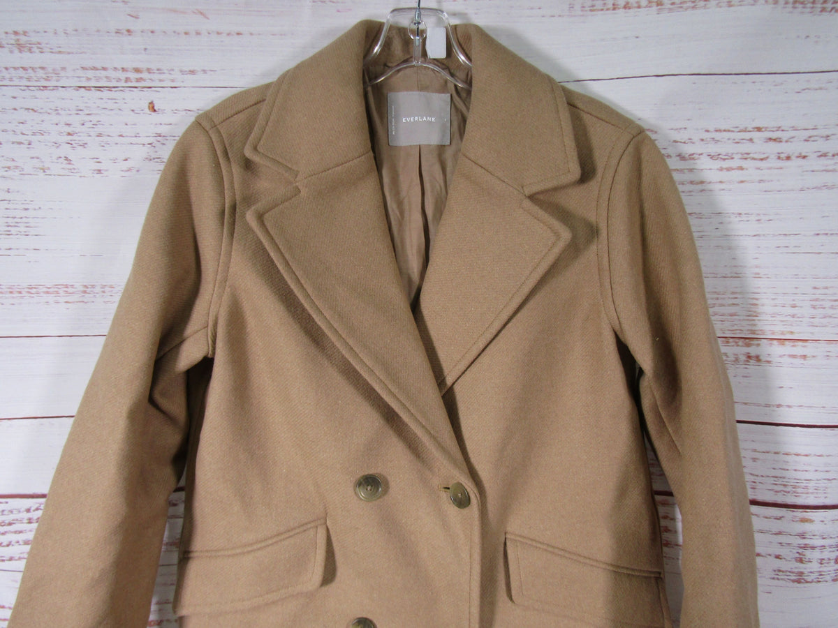 Everlane The Italian Women's Brown Wool Blend Coat Size 4