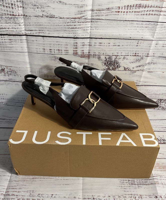 NWB Women's Just Fab Iris Coffee Brown Pumps Size 11