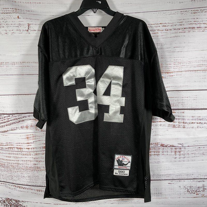 VTG. 1990 MITCHELL & NESS ThrowBacks Bo Jackson #34 Jersey- SZ 48
