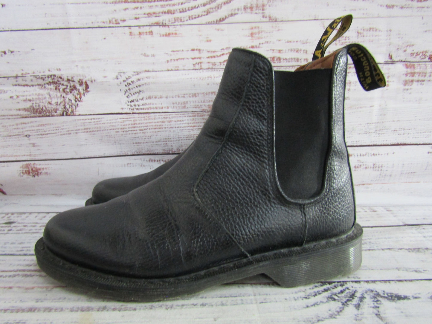 Dr. Martens Victor Men's Pebbled Black Leather Chelsea Boots Size 7