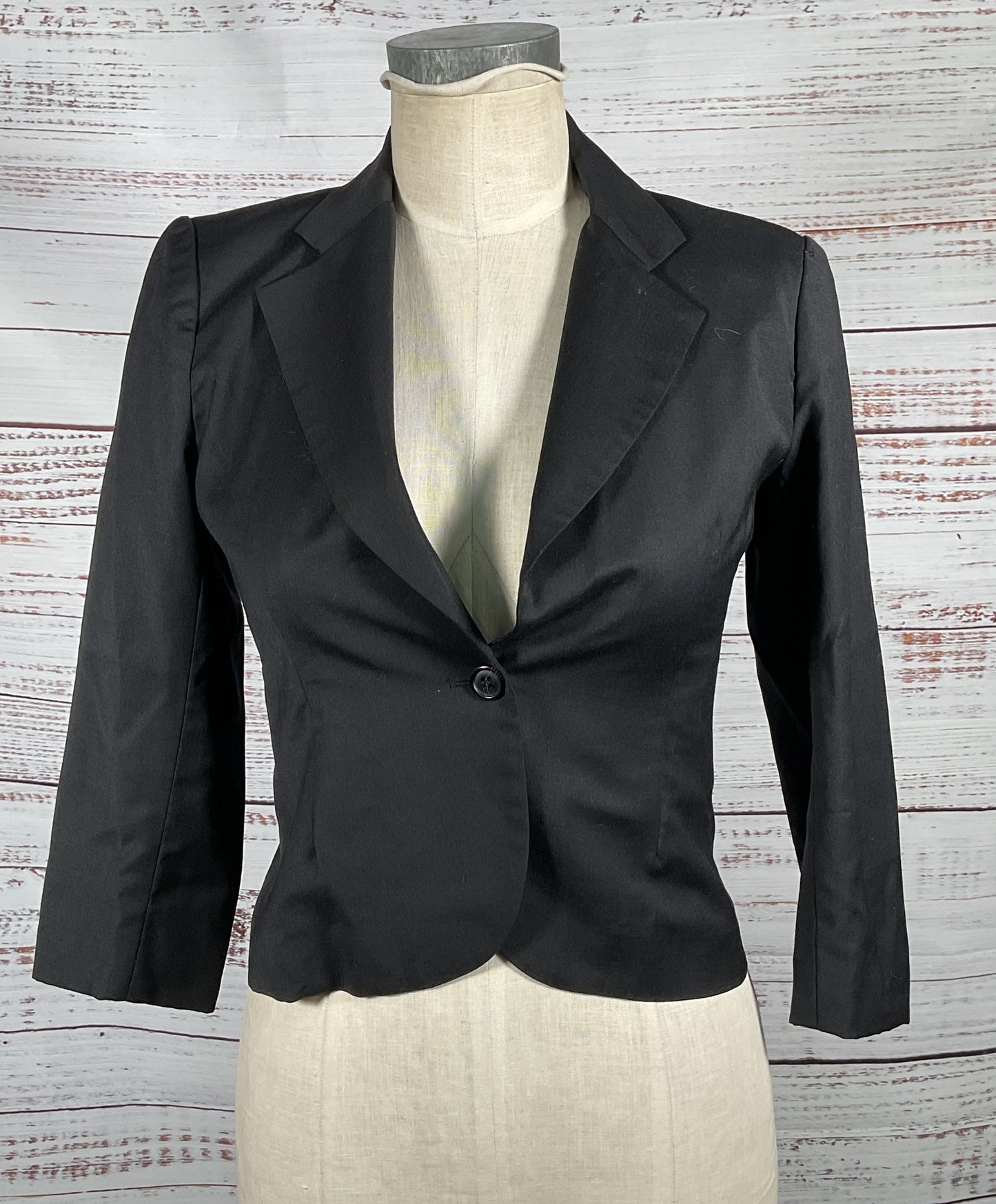 Libertine Crop Wool Blazer Black S