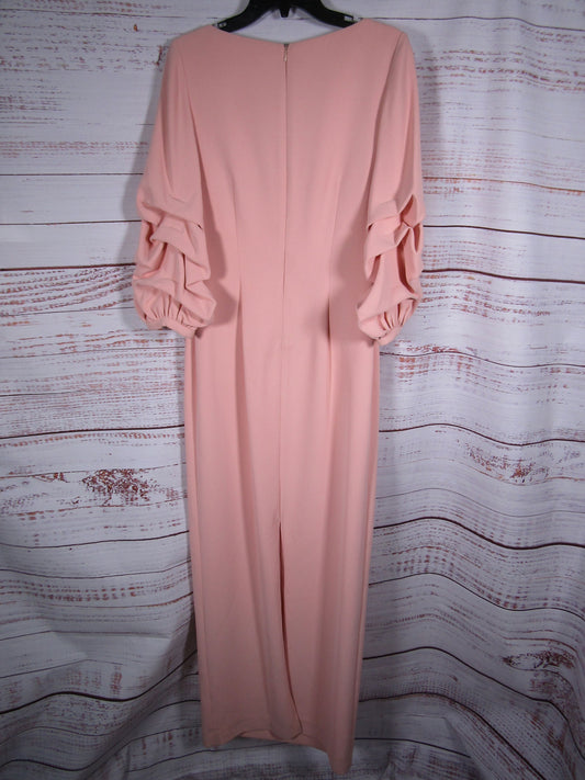 Alberto Makali Women's Light Pink Ruffle Sleeve Dress Size 8