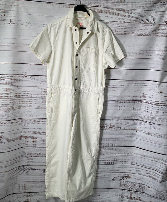 NWT Women's Levi's White Short Sleeve Jumpsuit Size L