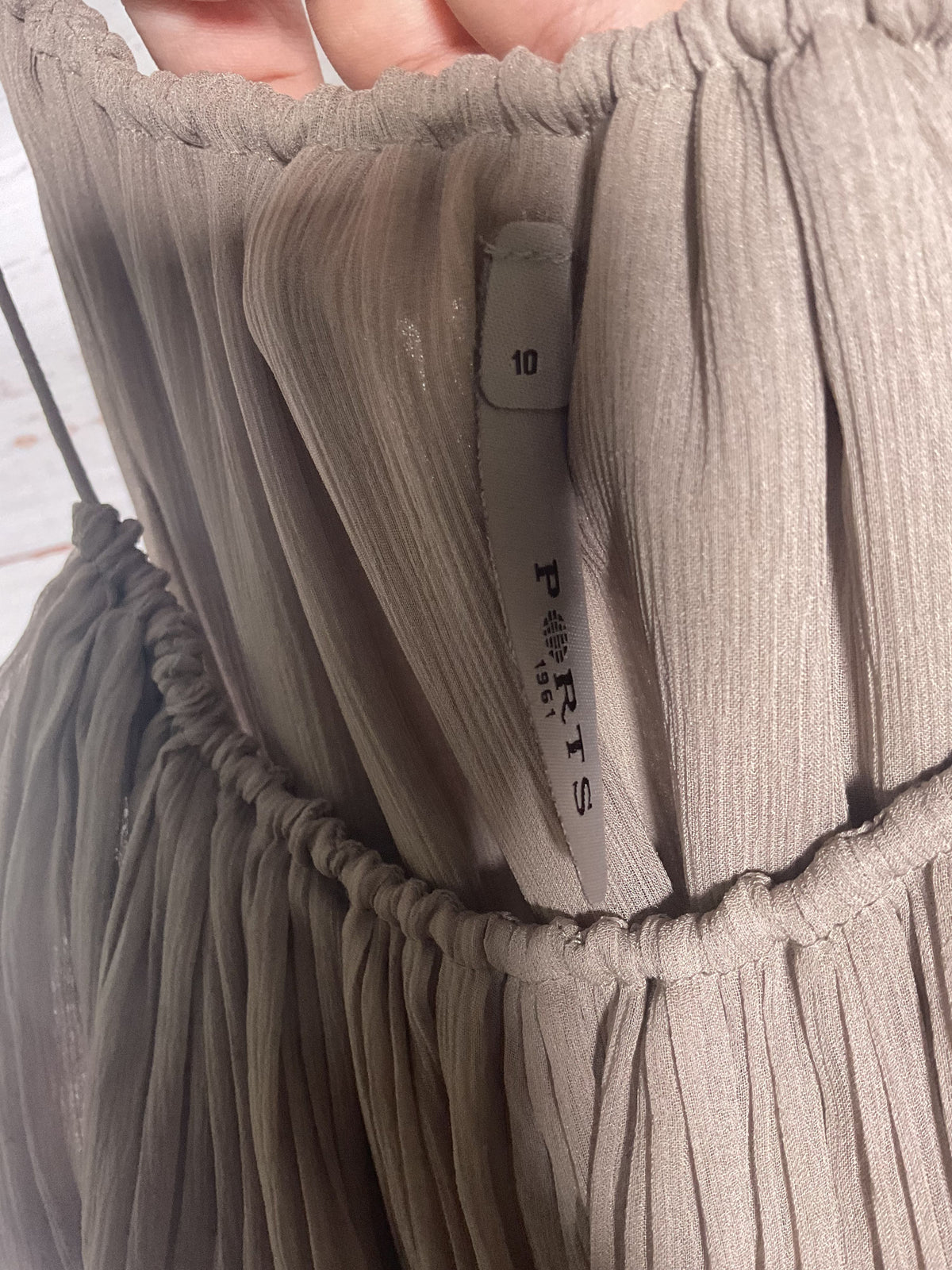 Ports 1961 Taupe Light Mini Dress - Size 10