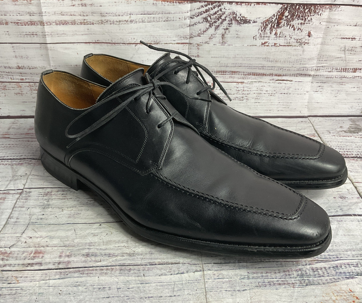 Magnanni Leather Oxford Dress Shoes Black 11