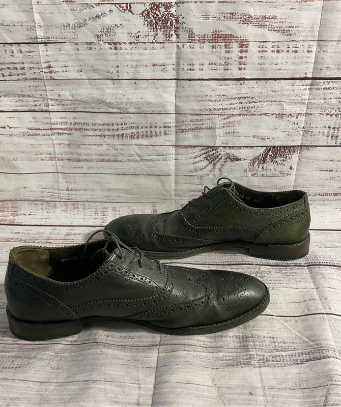 Paul Smith Men's Wingtip Green Leather Oxford Dress Shoes Size 10