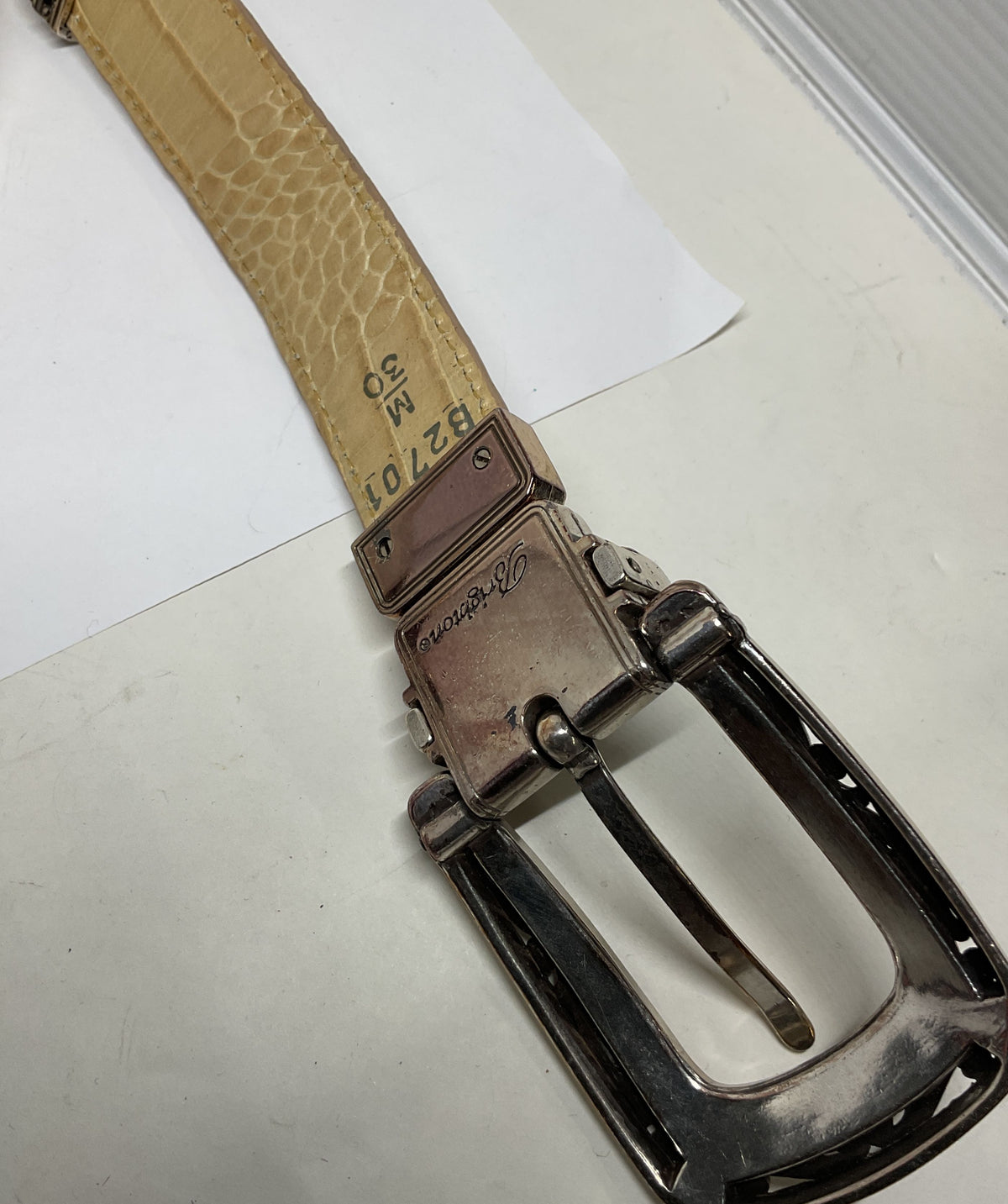 Brighton Embossed Leather Belt - Size M