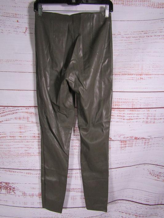 Naf Naf Women's Olive Green Faux Leather Leggings Size M
