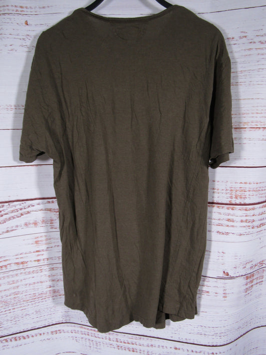 Helmut Lang Women's Olive Drab Short Sleeve Crew Neck T-Shirt Size S