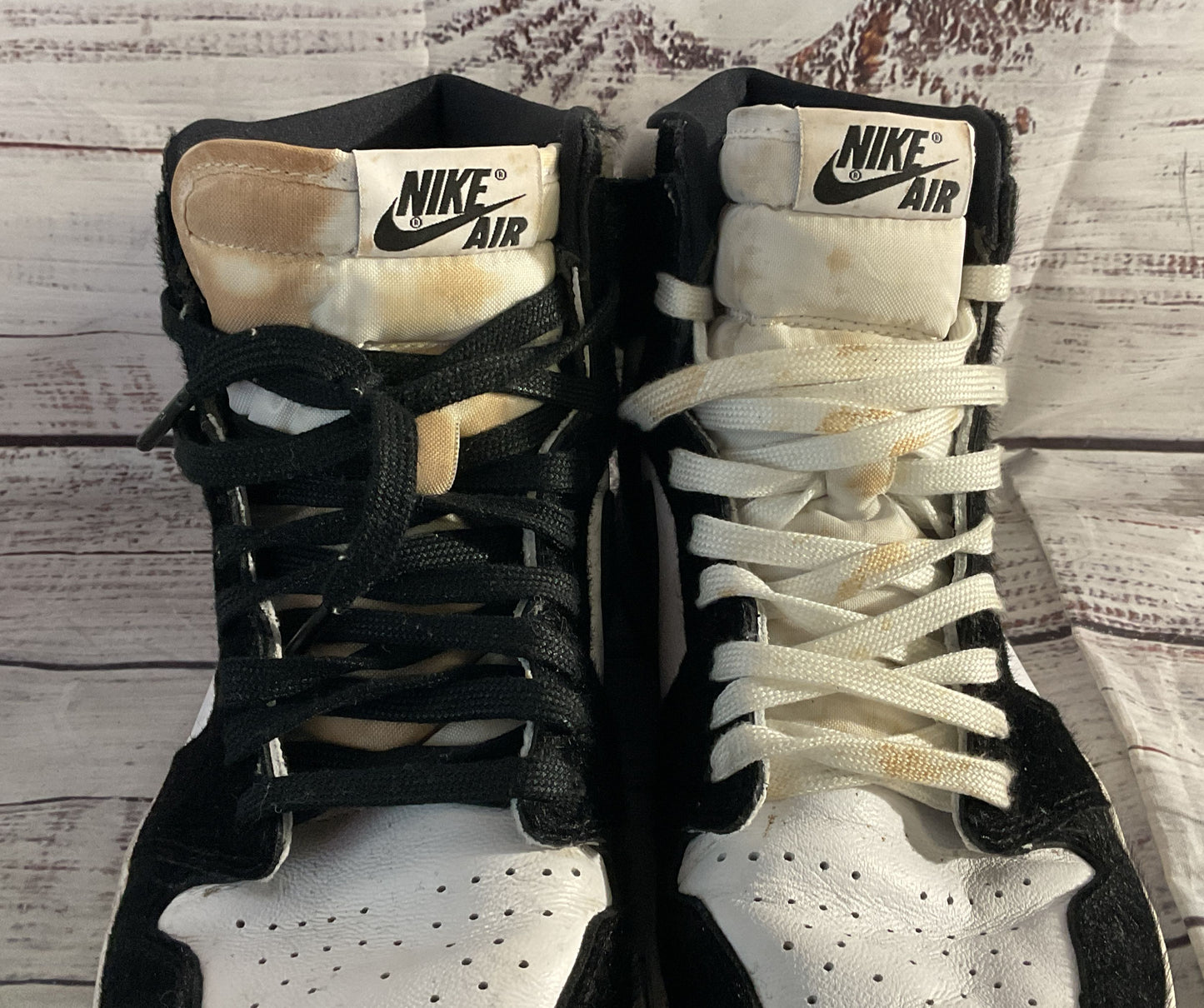 Nike Air Jordan 1 Retro OG High Twist Sneakers Black White 9.5