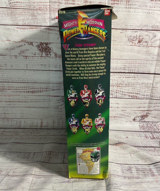 Dragonzord 2270 Mighty Morphin Power Rangers Green 1993 Signed Box Vintage