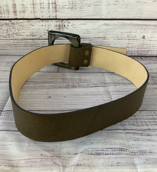 Women's De Renaudin Olive Green Leather Belt Size M