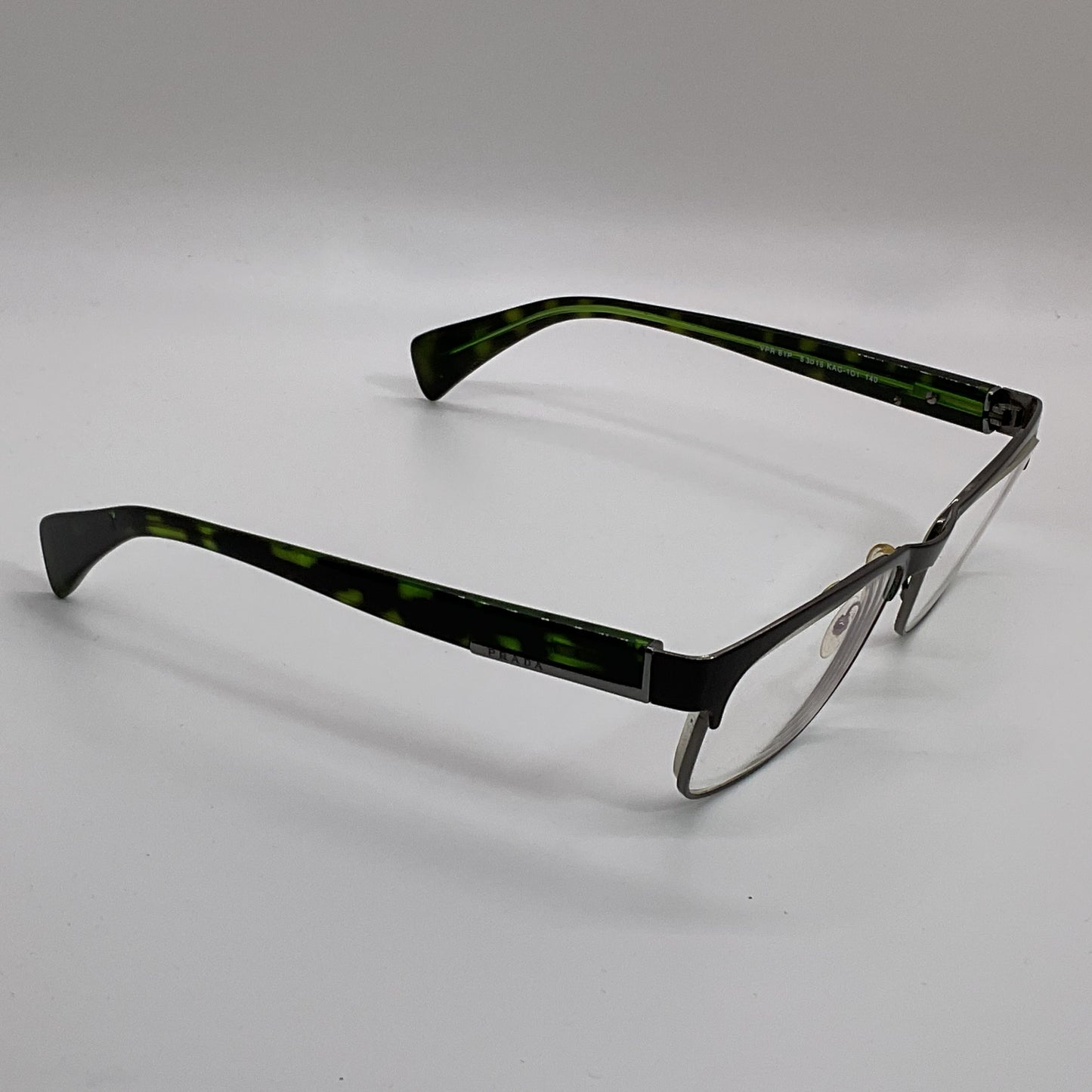 PRADA VPR61P Green Tortoise Eyeglasses 53[ ]16 140 (FRAMES ONLY)