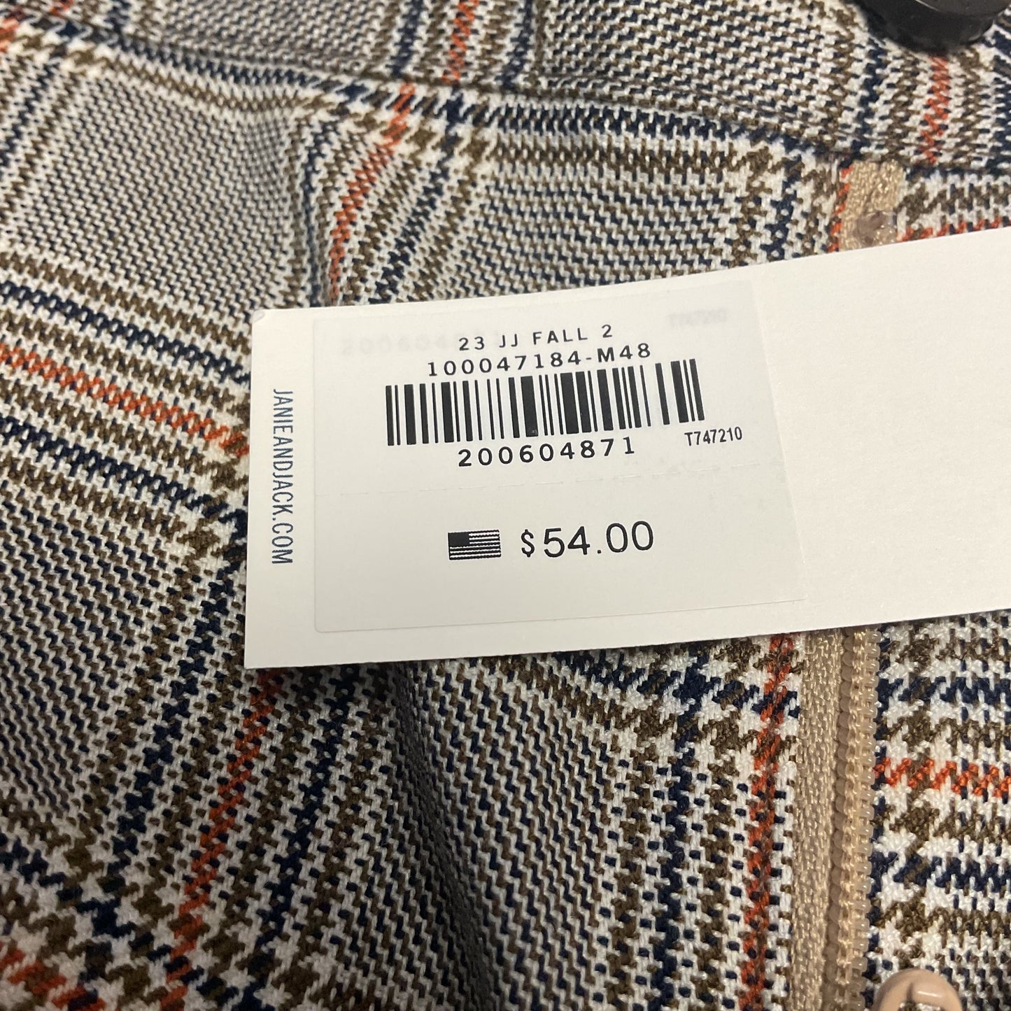 Janie and Jack Plaid Houndstooth Sartorial Jogger Pants - Kids Size 8 New