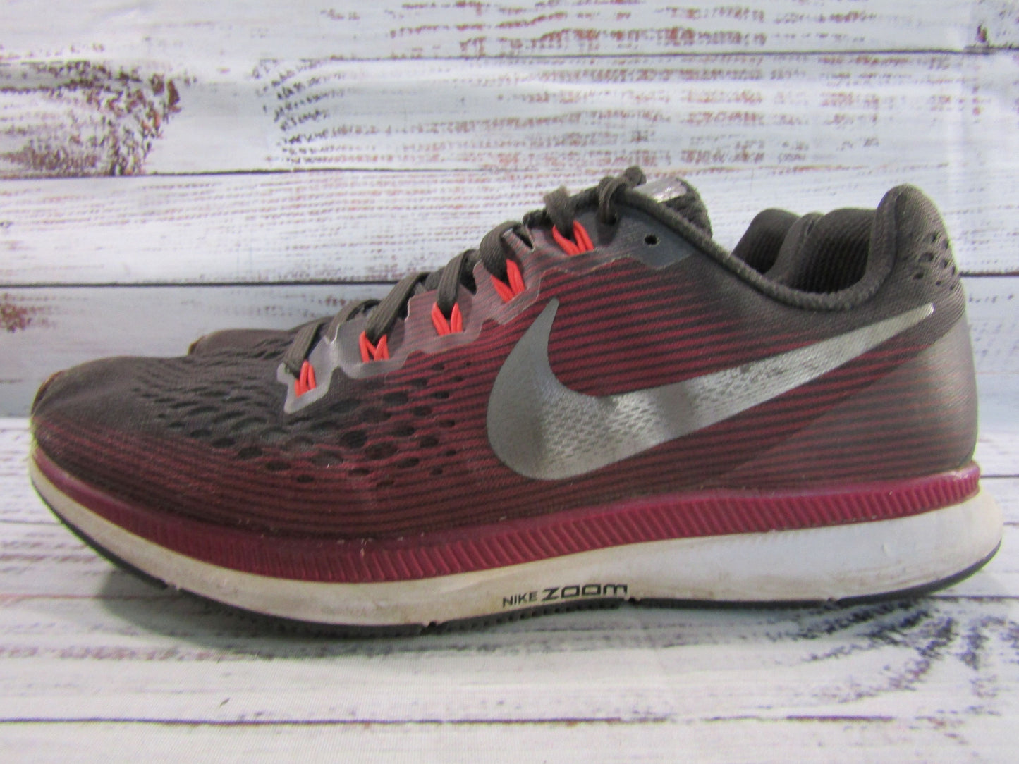 Nike Air Zoom Pegasus 34 Women's Black Berry Low Top Sneakers AH7949-200