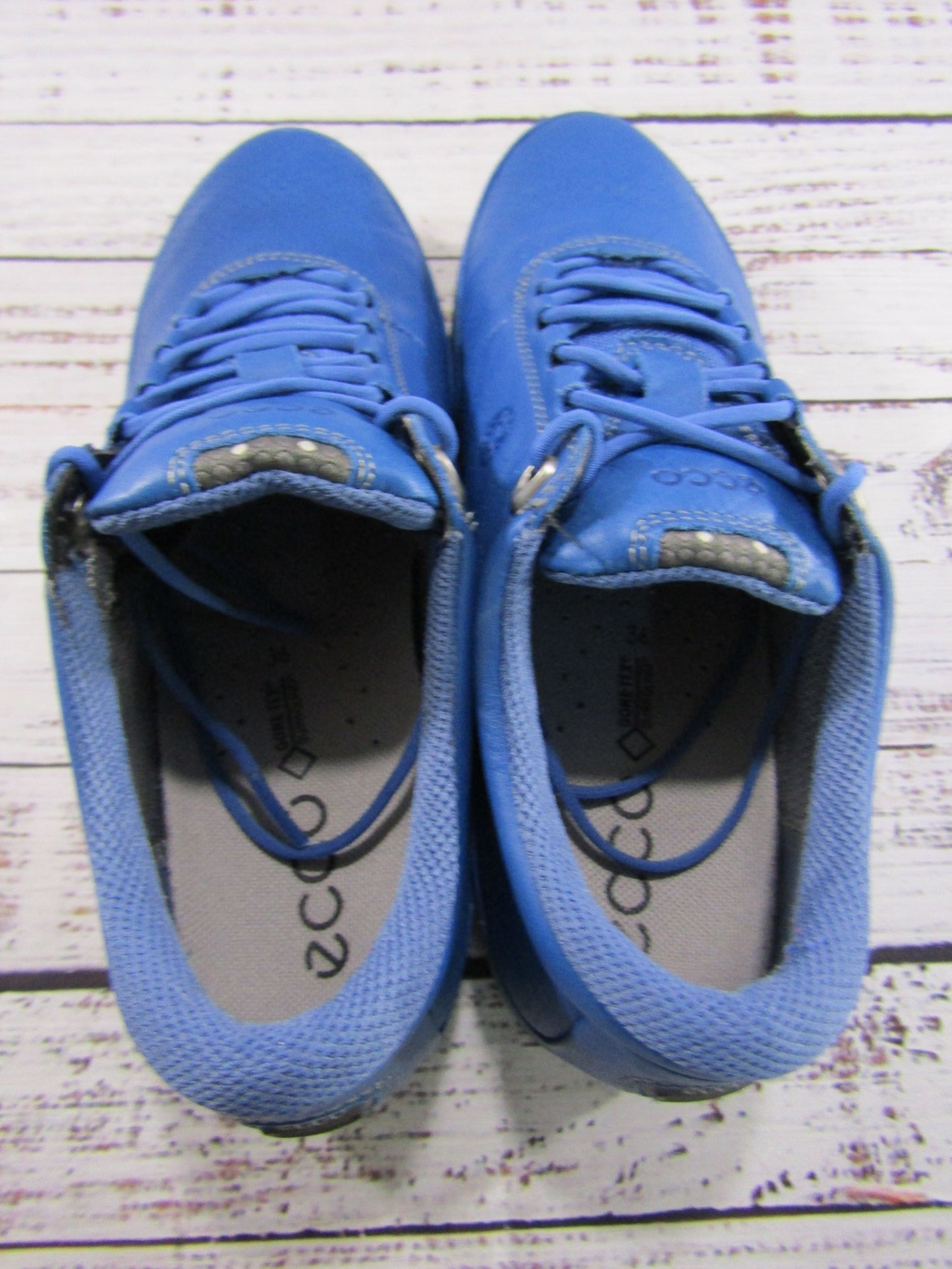 Ecco Cool Pro Women's Blue Leather Gore-Tex Waterproof Golf Shoes Size 6