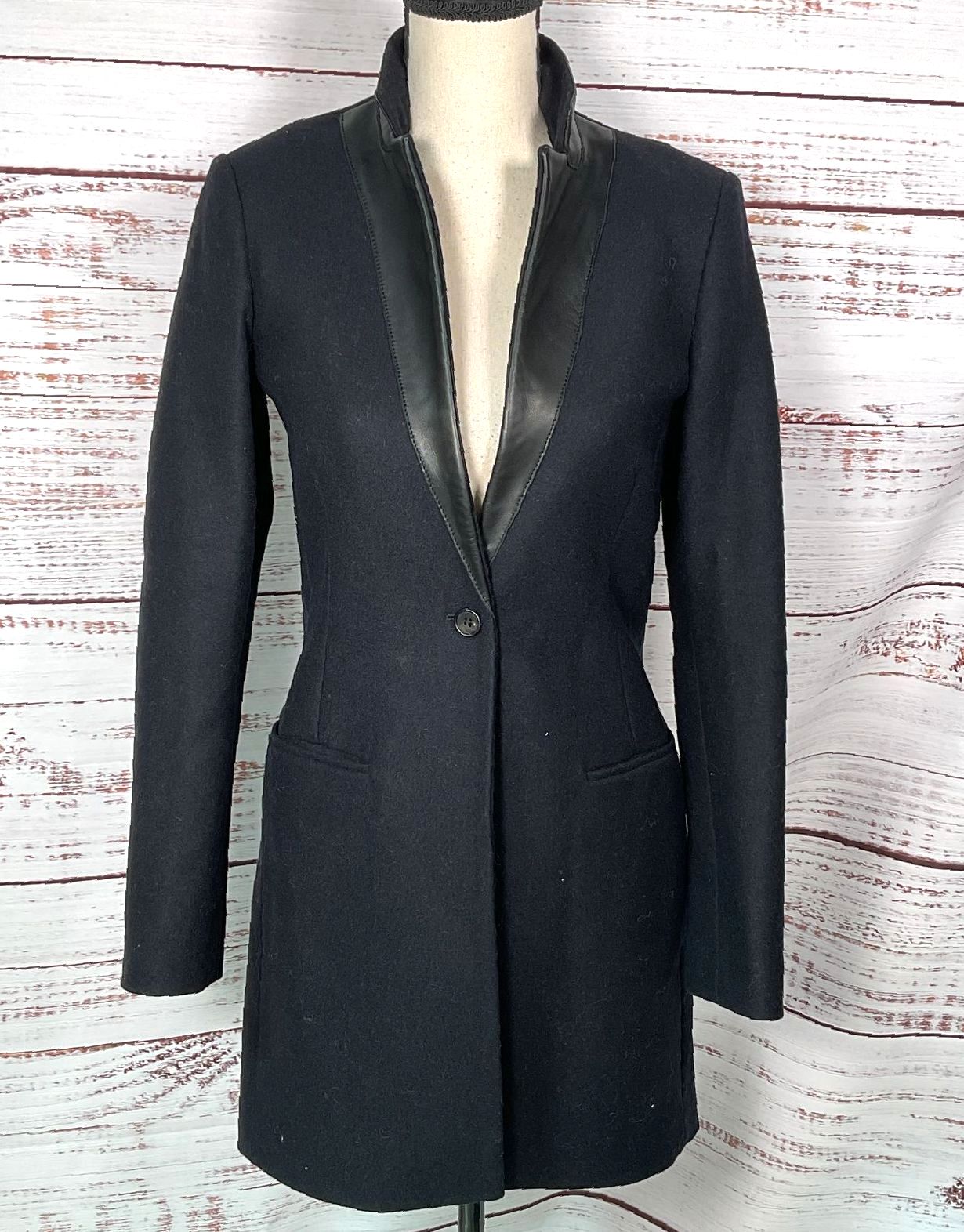 AllSaints Leni Lea Coat Dark Navy 4