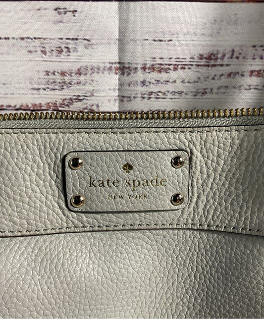 Kate Spade New York Berkshire Road Teegan Zip Leather Tote Bag Gray