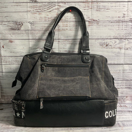 NWT Nicole Lee USA Sister's Secret Denim Jean Pocket Weekender Duffel Bag
