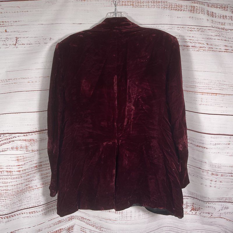 Delton Plum Purple Velvet Peak Lapel Tuxedo Blazer Jacket - Size in Description