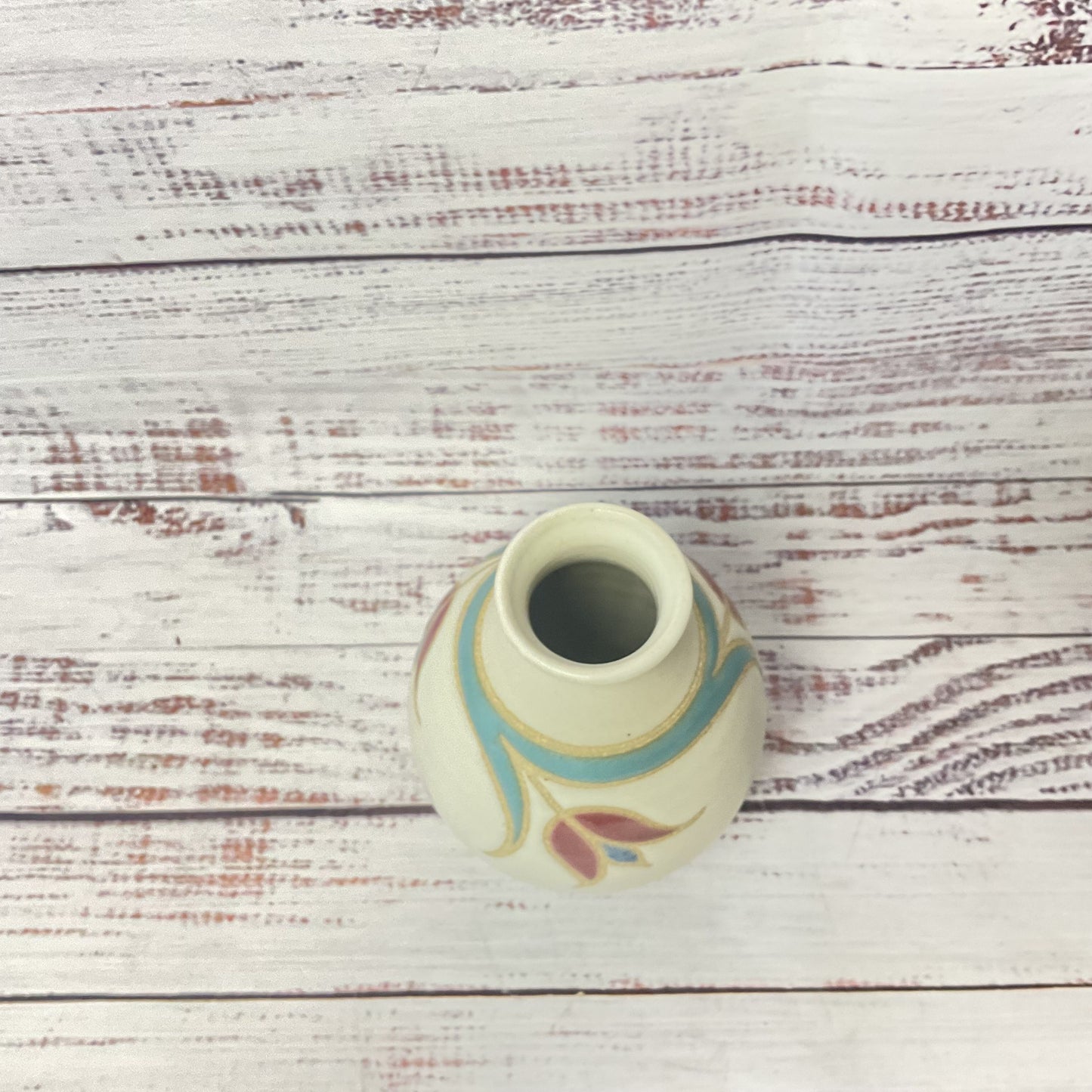 Vintage Marcy Mayforth Flower Design Small Vase 6" 1997