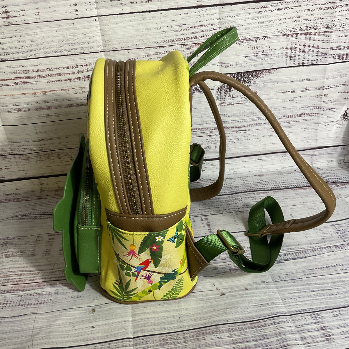 LOUNGEFLY Disney Mickey Friends Jungle Safari Glow in the Dark Backpack
