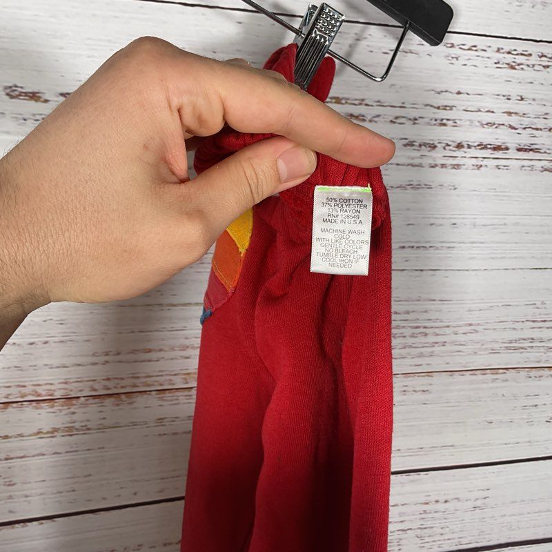 Aviator Nation Red Rainbow Heart Children's Sweatpants - Size 4