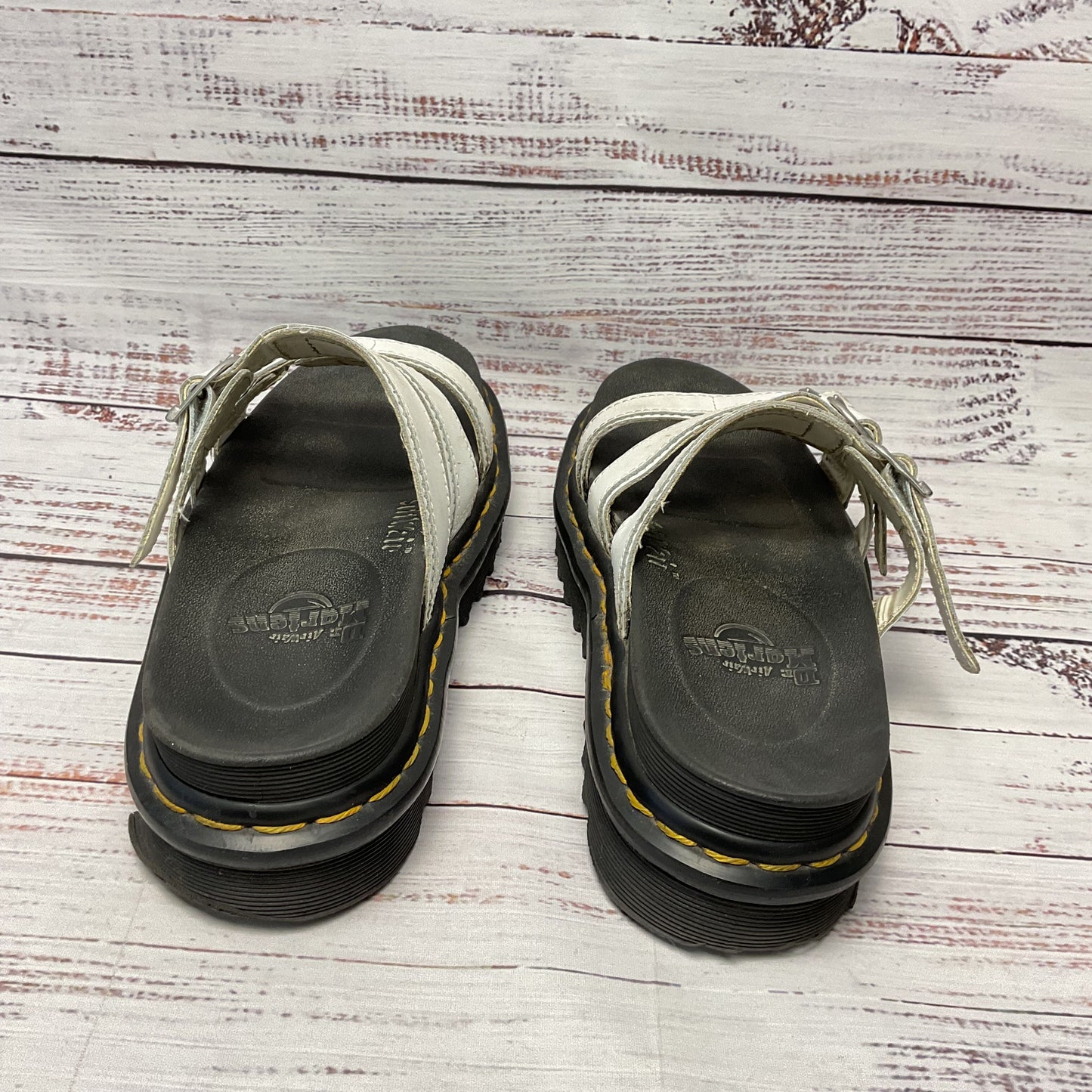 Dr. Martens Blaire White Leather Buckle Strap Sandal Women Size 7