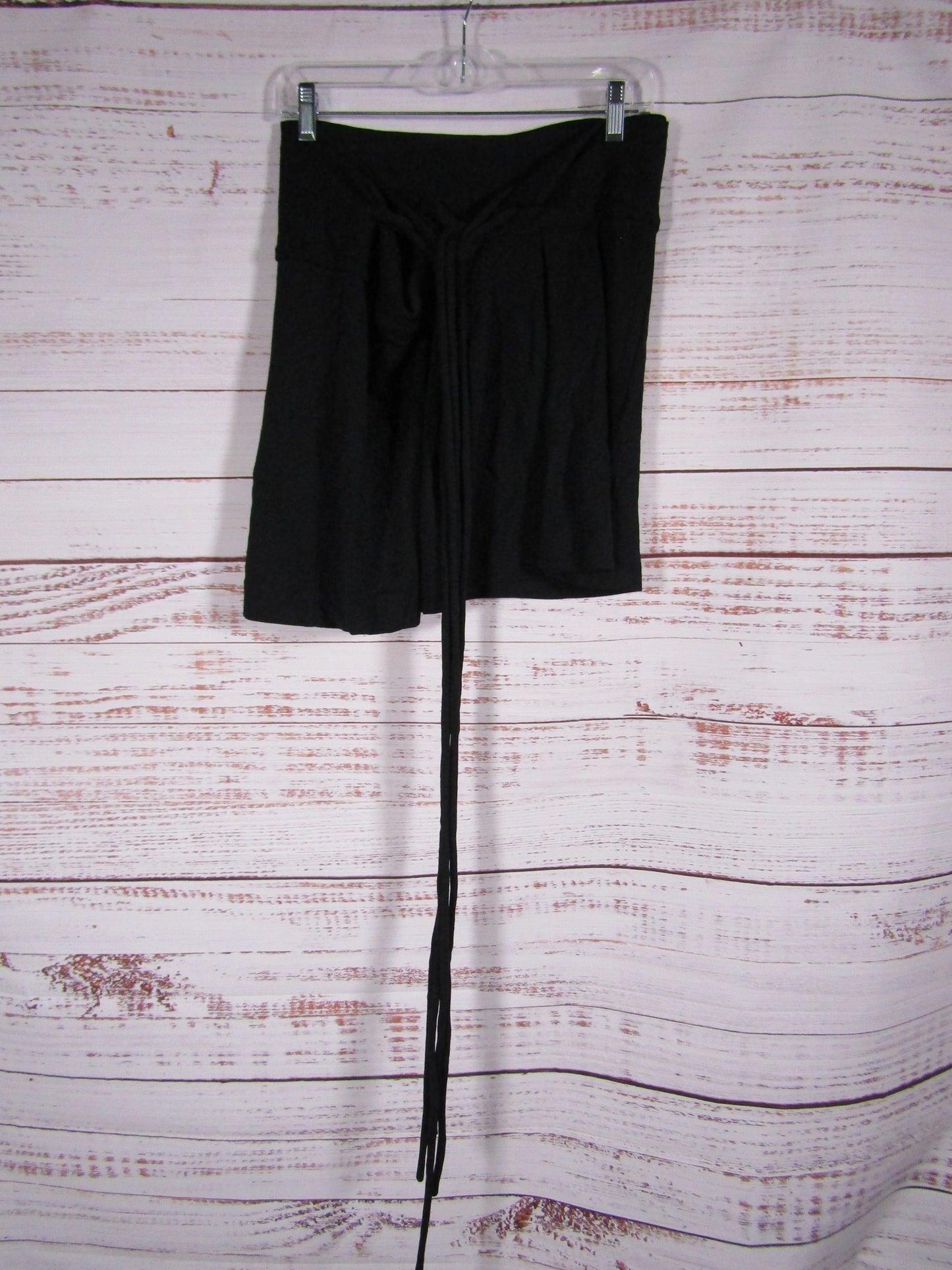 Isabel Marant Women's Black Wool Blend Faux Wrap Tie Skirt Size 36