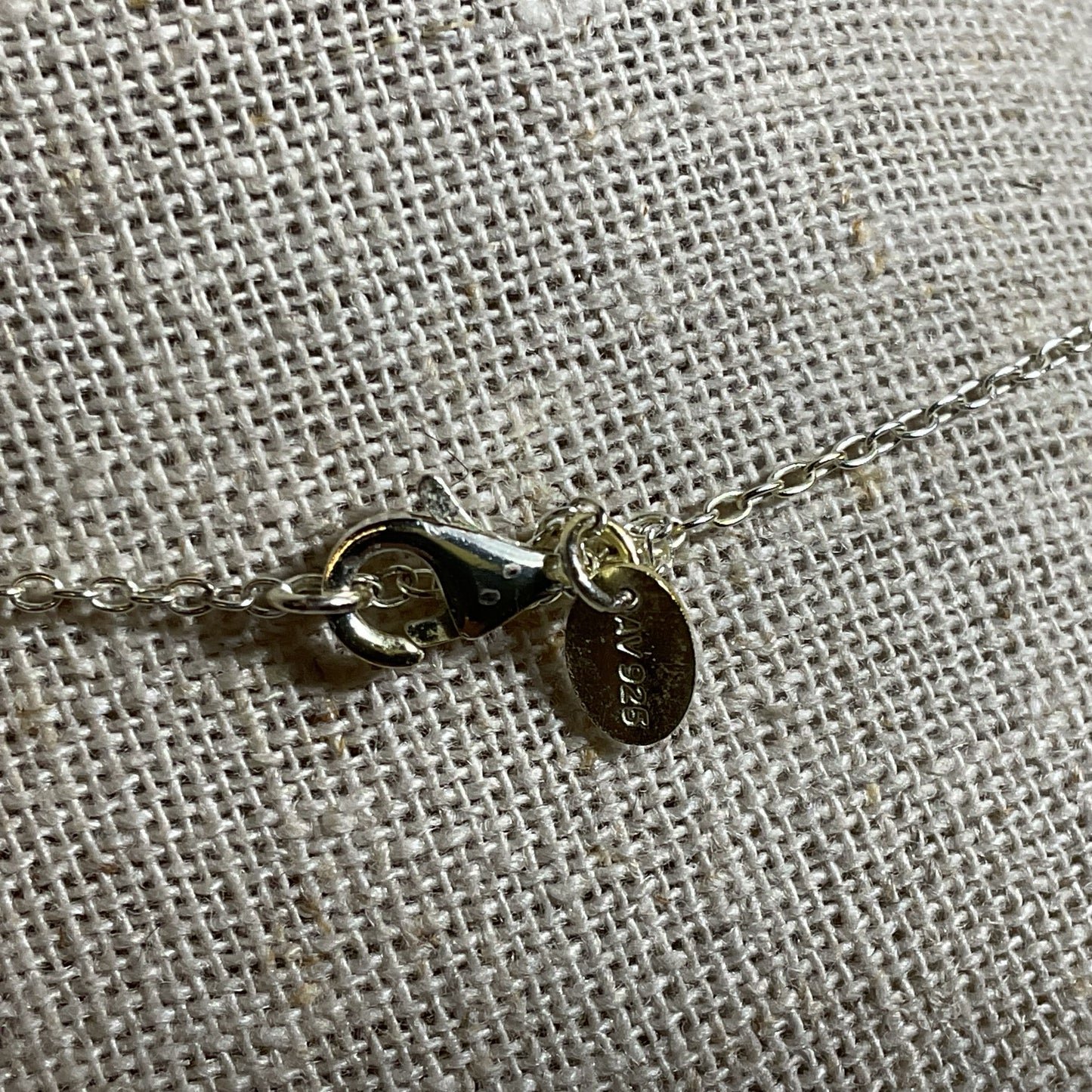 Sterling Silver & CZ Letter "E" Pendant 18" Necklace- 2.65g