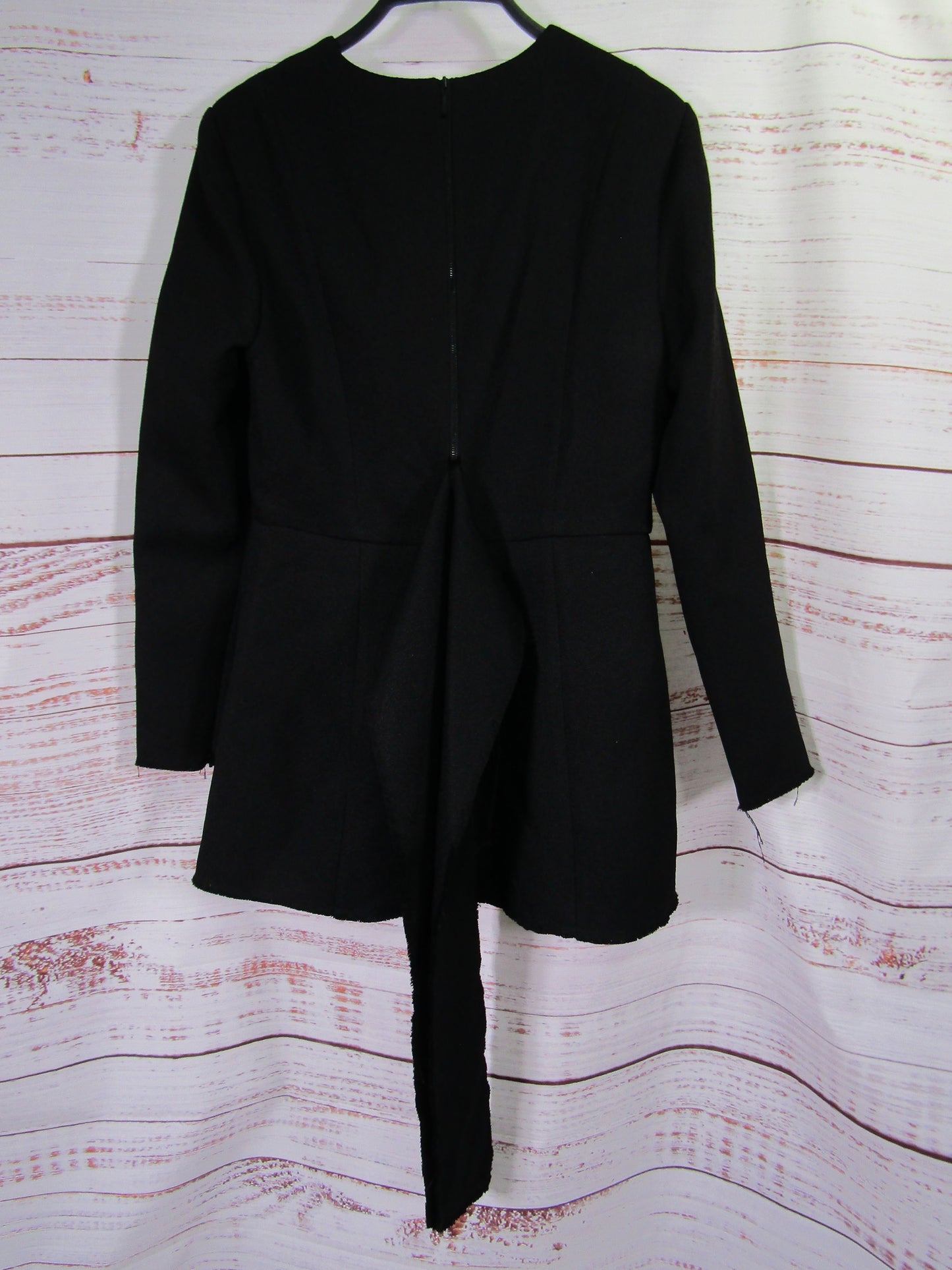Misha Women's Black Unhemmed Blouse Size 8