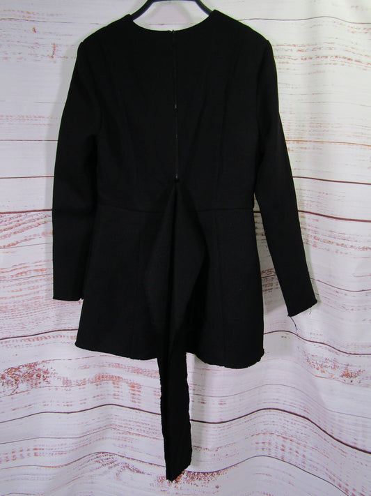 Misha Women's Black Unhemmed Blouse Size 8