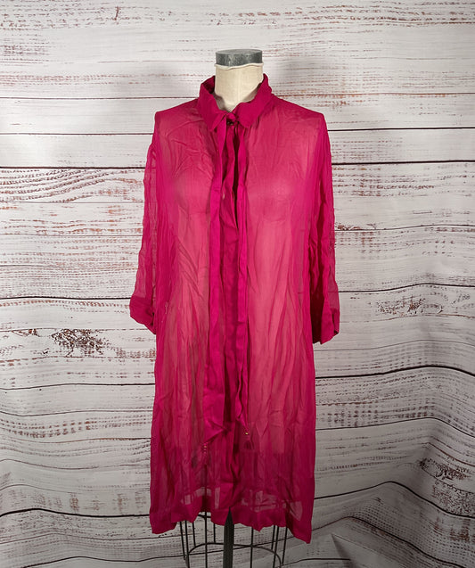 NWT Trina Turk Sheer Pink Swim Cover-Up Dress - Size Large *SEE DISCRIPTION*