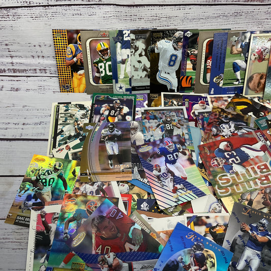 Upper Deck Fleer Nfl Donruss Football Holographic Metallic Trading Card Lot 200+