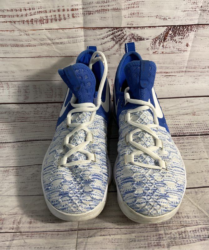 Size 5.5Y Nike KD 9 GS Game Royal White Youth Basketball Sneakers 855908-411