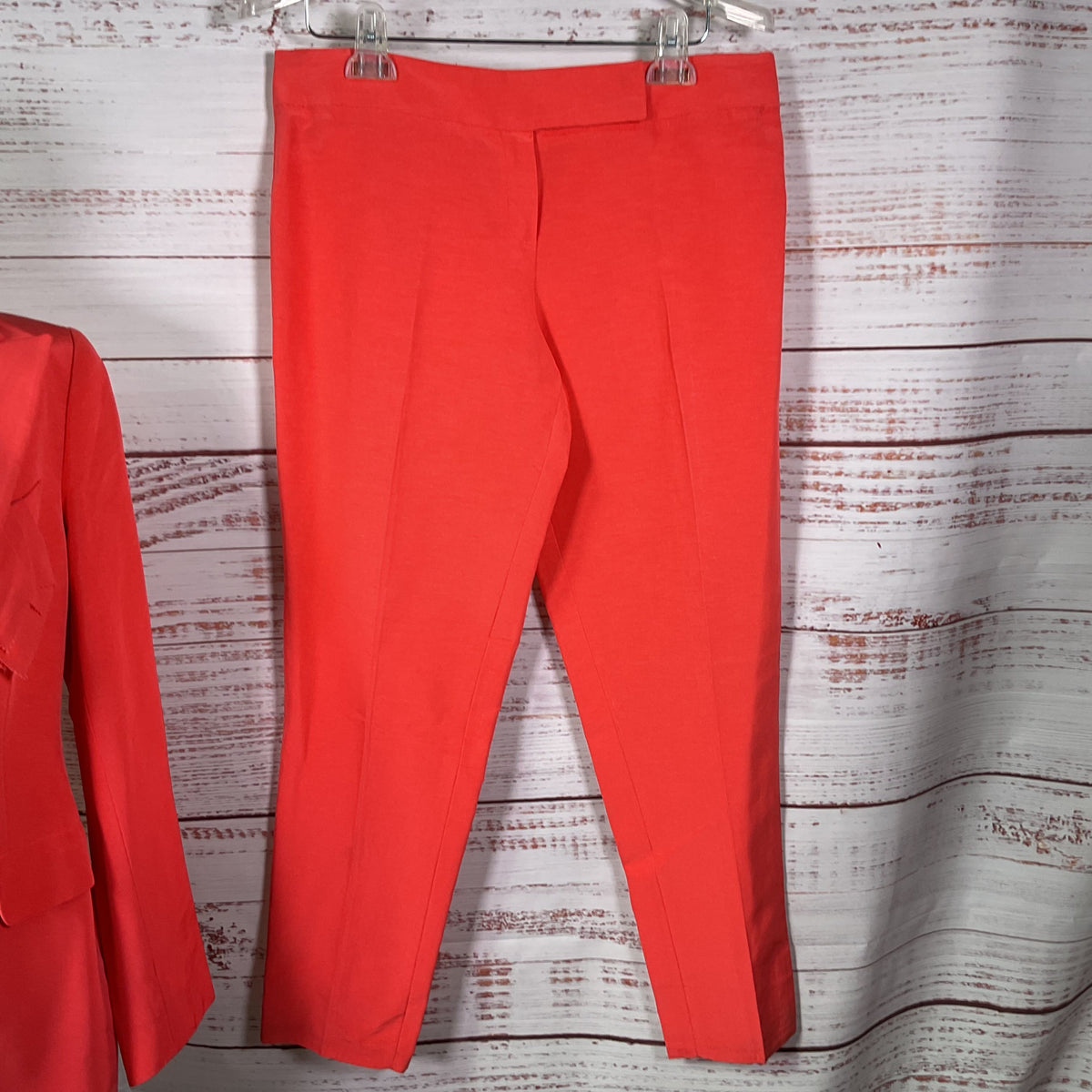 ESCADA Women's Coral Rhinestone Accents Suit- SZ 38/ 8 US