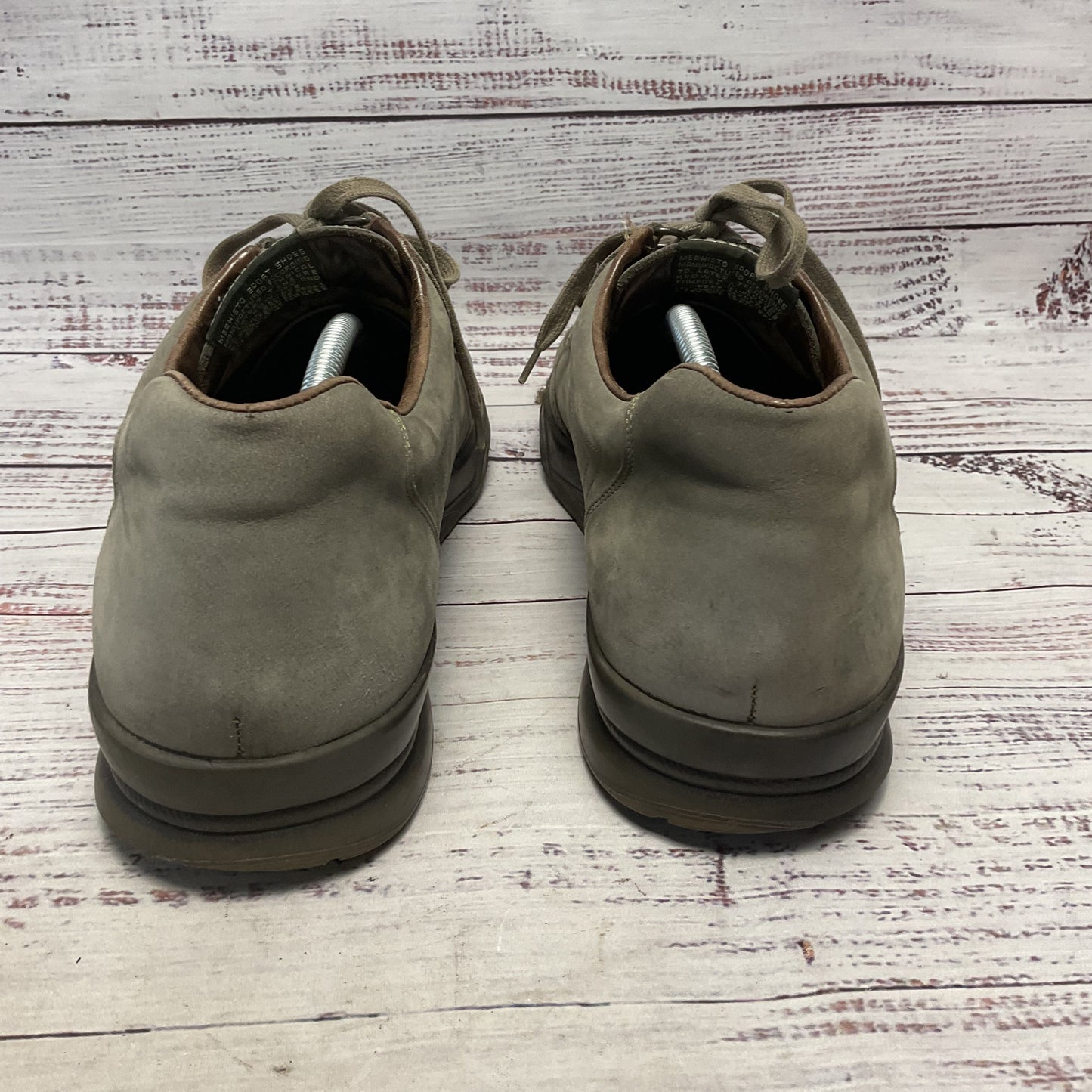 Mephisto Runoff Taupe Leather Sneaker Casual Shoe Men Size 12