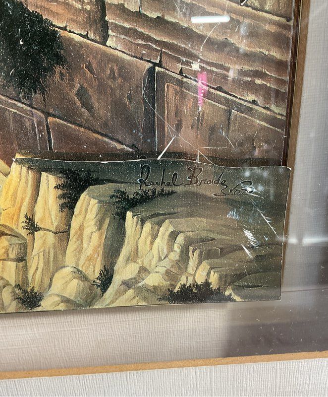 Rachel Brodie Wailing Wall With Prayer book 3D Effect Art Print Signed