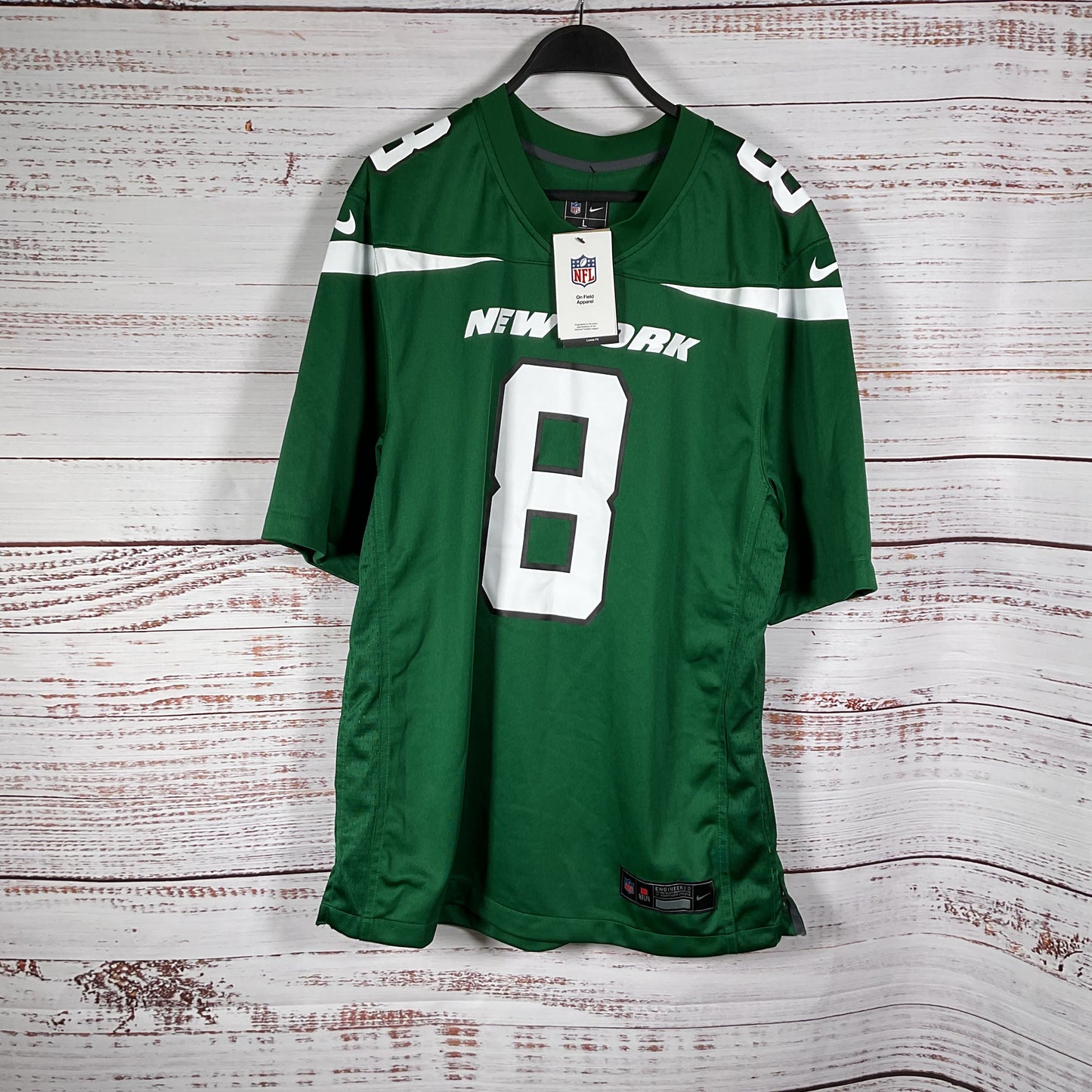 Nike On Field Apparel New York Jets Green Aaron Rogers Football Jersey #8 New
